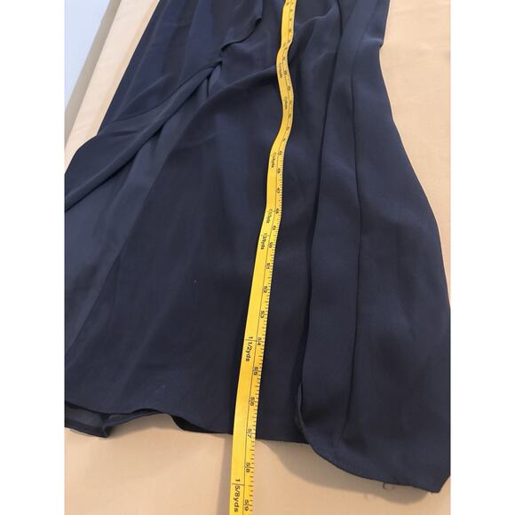 ASOS Bridesmaid's Maxi Dress Womens 12 Navy Lagenlook Fairy Goth Y2K Cape Top - Picture 15 of 15